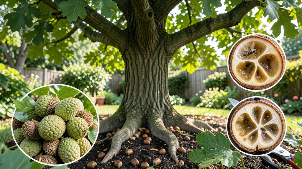 Oak Tree Galls on Branches: Fungal Growth Fix Without Harming Trees