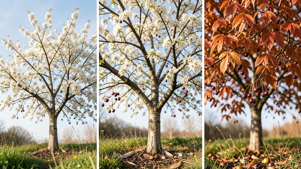 Serviceberry Tree with White Summer Berries