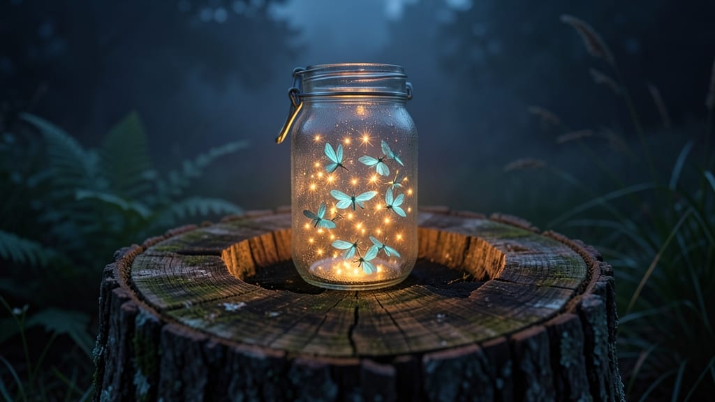 Fairy Firefly Jar Stump