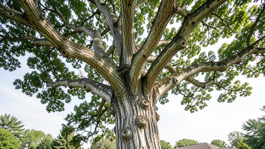 Hackberry Tree with Unique Bark Texture