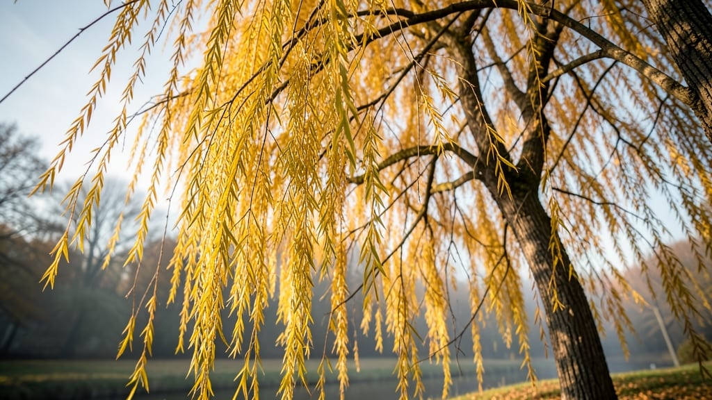 Weeping Willow with Golden Foliage