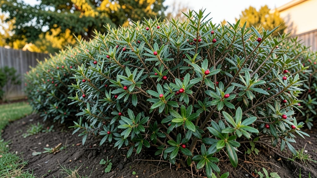 Privacy Berm with Thorny Plants