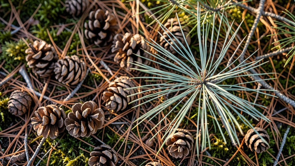 Pinecone Needle Arrangement Variations