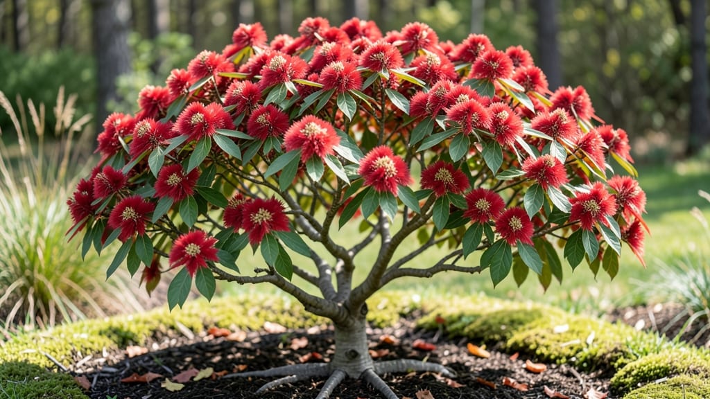 Tree With Red Fuzzy Flowers: Cold-Stratified Germination in 4 Weeks