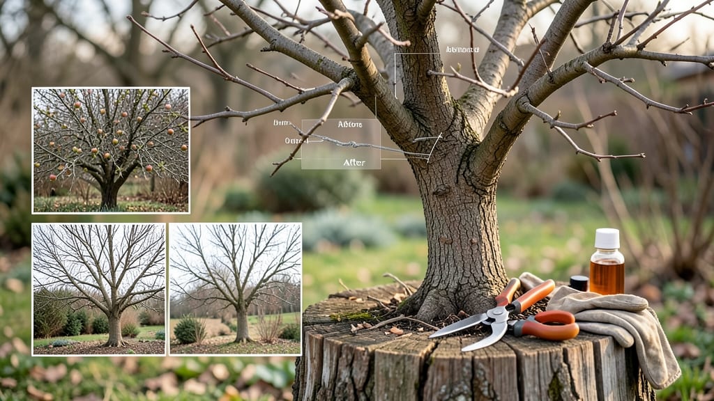 How to Prune an Apple Tree Diagram in Winter: Winter Cuts for Stronger Growth