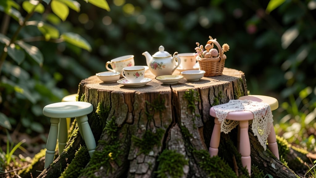 Fairy Tea Party Stump