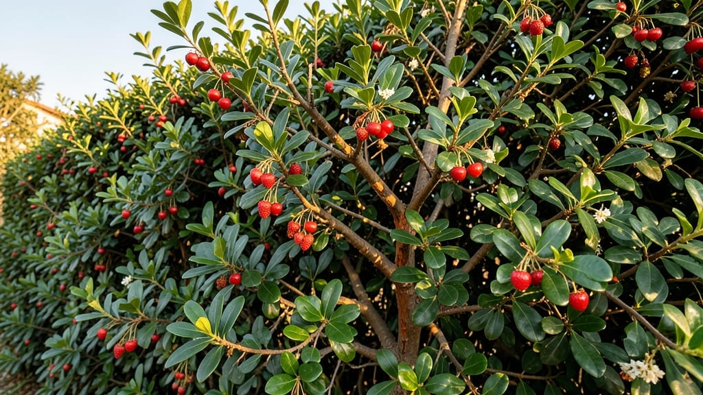 Arbutus Unedo (Strawberry Tree) Classic Hedge