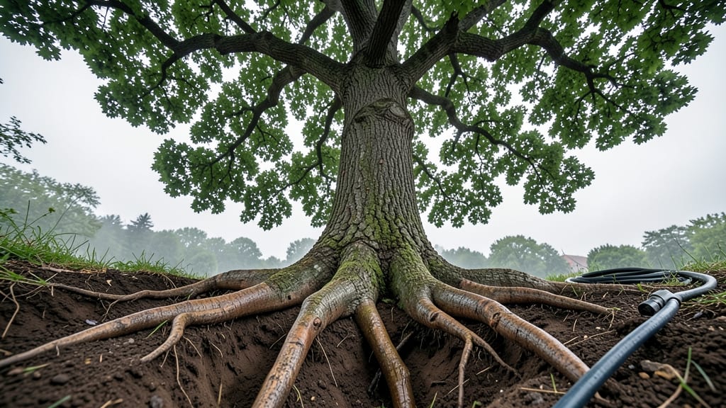 Newly Transplanted Mature Trees