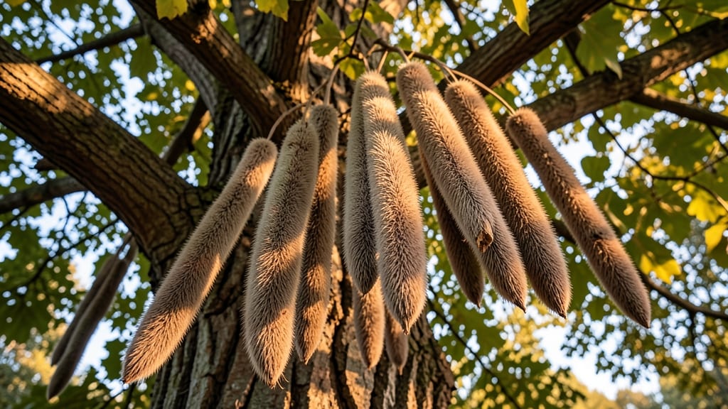 Hickory Shaggy Seed Pods