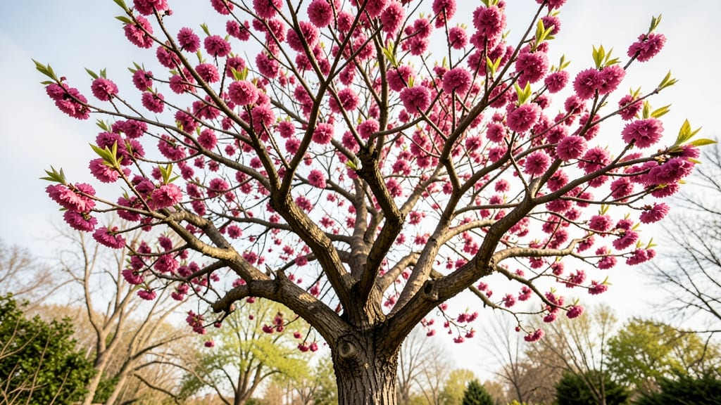 Redbud Tree with Purple Spring Blossoms